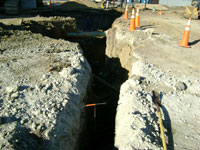 Trench for utility work